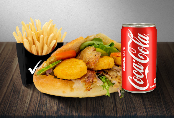 6 SUPER Dönertasche Menü